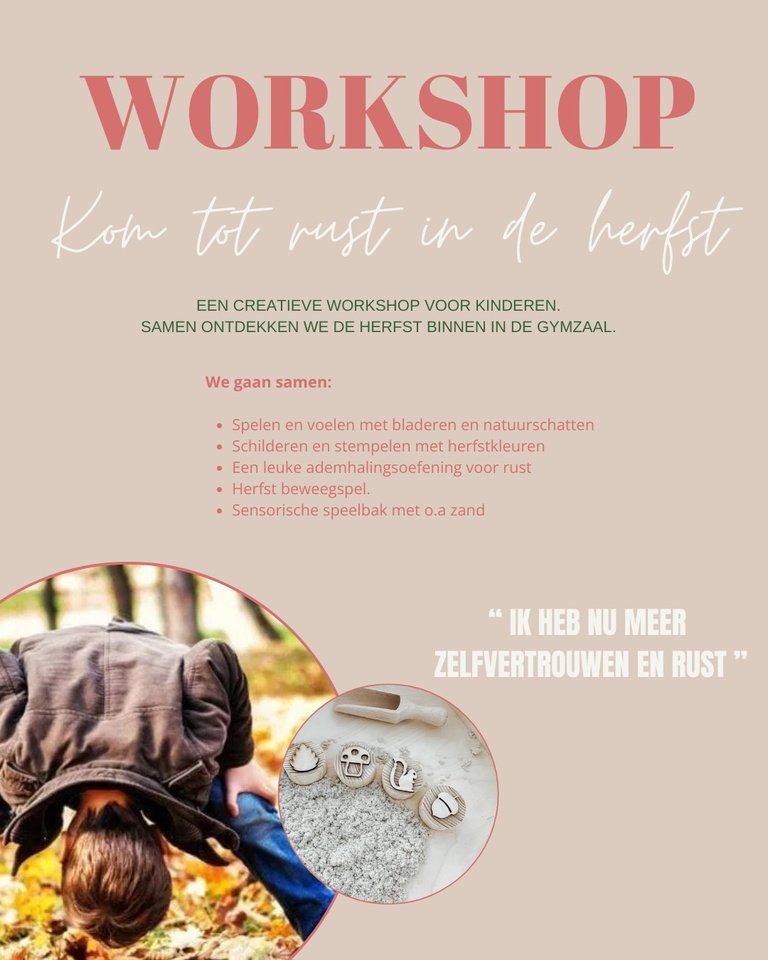 Workshops voor meer rust & zelfvertrouwen. Gevoelige kinderen